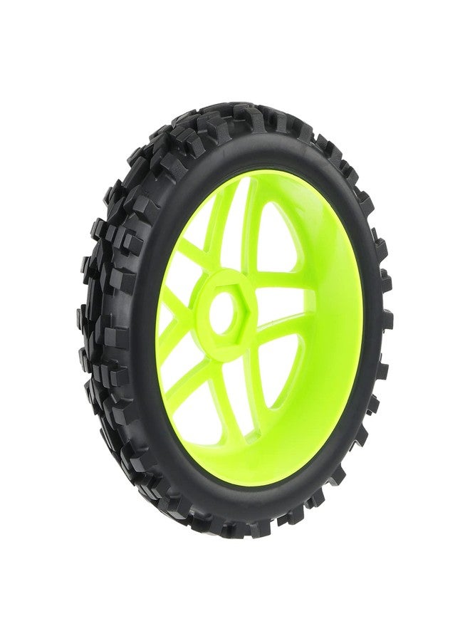 Rowiz 4PCS 1:8 RC Tires 17mm Hub Wheel Rims Pentagram for Typhon 1/8 Scale Off-Road Buggy, Green - Image 5